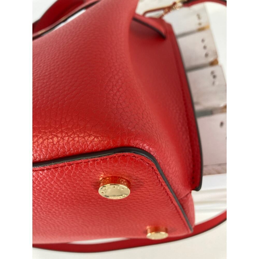 MICHAEL KORS LARGE RED PEBBLED LEATHER CROSSBODY BAG - Picture 8 of 15